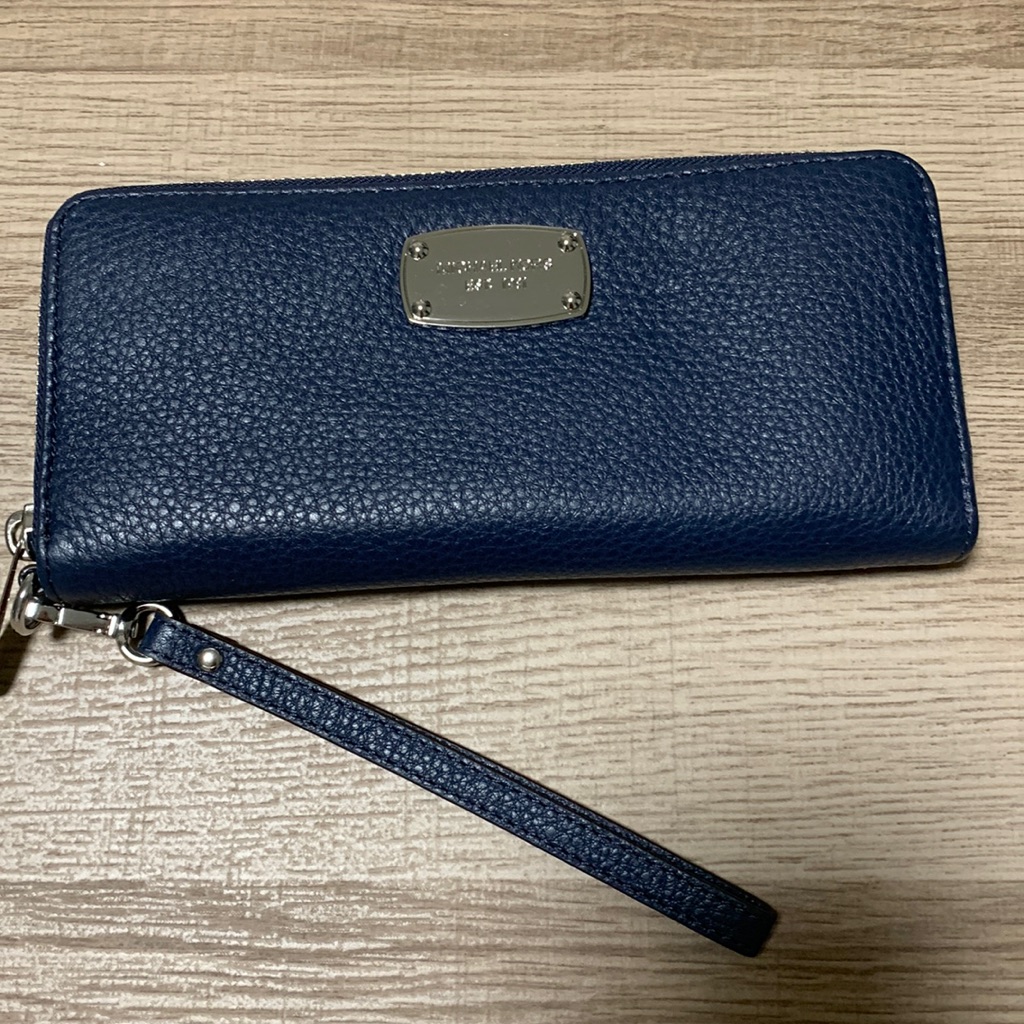 Michael Kors Blue Leather Wristlet